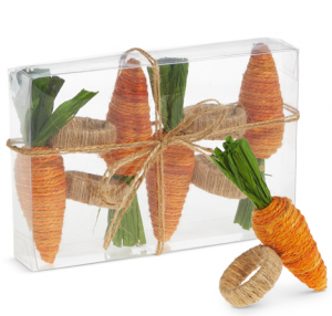 Box of 4 Carrot Napkin Rings