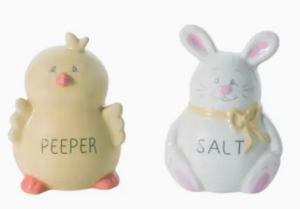 Easter Bunny and Peep Salt and Pepper Shaker Set