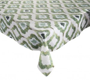 Watercolor Ikat Fern 54" x 110" Tablecloth