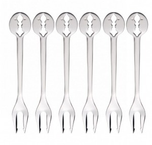 Kiss Condiment Party Forks Silver Set/6