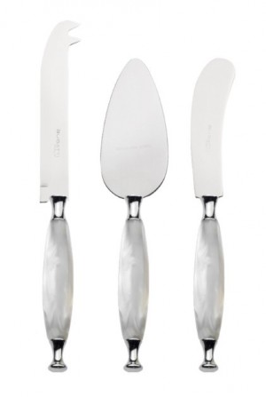Country White 3 Piece Cheese Knives Set