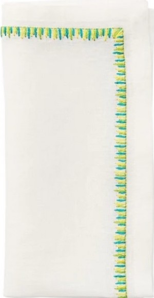 Filament Napkin in White, Yellow & Green Set/4