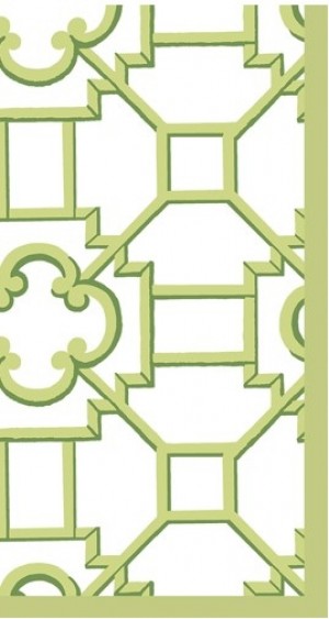 Garden Trellis Green Napkins Set/4