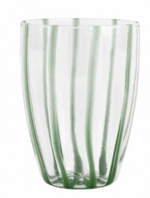 Nuovo Stripe Green Tall Tumbler Set/4
