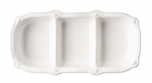 Berry & Thread 14" Triple Section Server Whitewash
