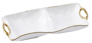 Gold Handled Two Section Server