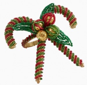 Candy Cane Napkin Ring Set/4
