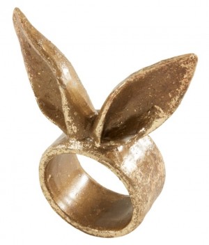 All Ears Napkin Ring Gold Set/4