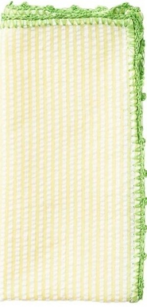 Seersucker Napkin Yellow and Green Set/4