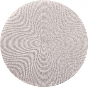 Round Placemat in Two Tone Silver/Sand Set/4