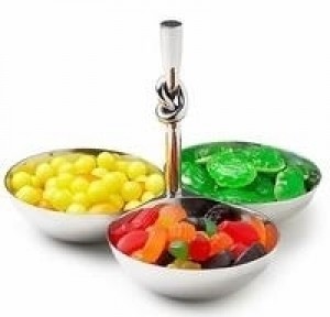 Helyx Snack Set with Three-Bowl Knot Handle
