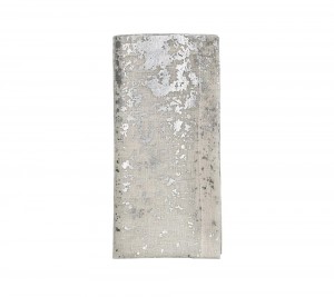 Metafoil Napkin in Silver and White Set/4